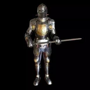 英国代购Cosplay㊣ 手作哥特式仿古抛光万圣节扮演中世纪骑士盔甲