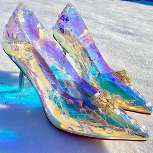 加拿大代购 童话婚礼新娘高跟鞋 婚鞋 Crystal◇手作灰姑娘水晶鞋