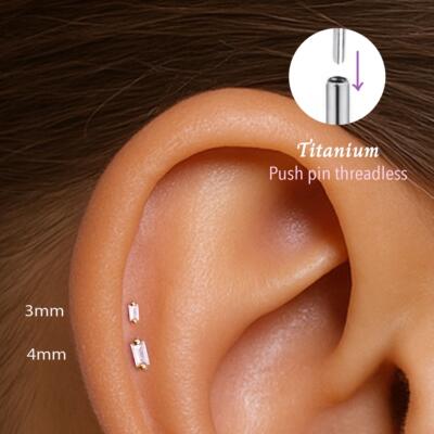 微型无螺纹唇钉耳软骨耳屏耳钉