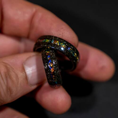 陨石钨金对戒套装情侣结婚戒指
