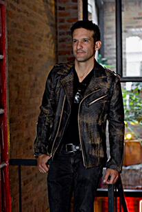 机车夹克 手作光滑柔软复古小羊皮皮革沙滩男士 美国代购 Jacket㊣