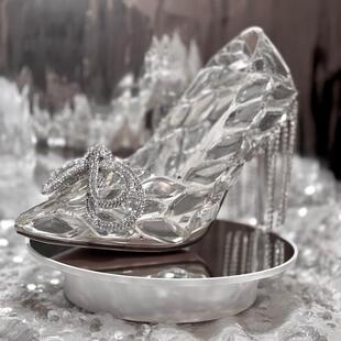 加拿大代购 蝴蝶结高跟鞋 新娘婚鞋 Wedding◇手作复古灰姑娘水晶鞋
