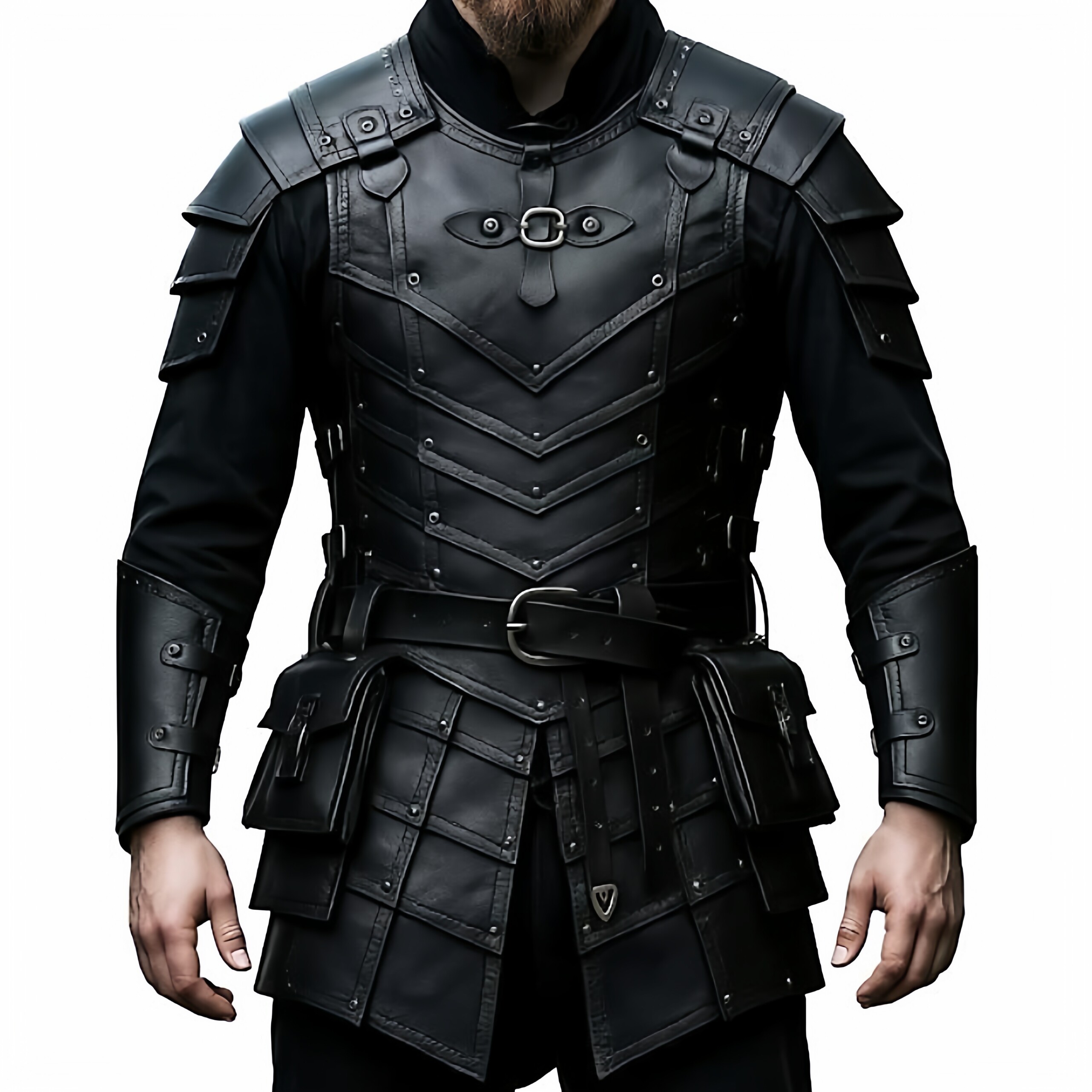海外代购Armor◇手作中世纪骑士LARP角色扮演胸甲束腰外衣皮衣