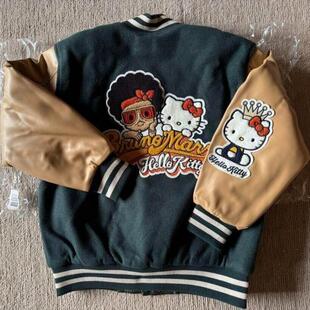 可爱卡通蝴蝶结凯蒂猫皮衣夹克棒球服 ▼古着经典 海外代购 JACKET