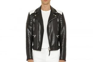 意大利代购 摩托车机车夹克皮衣 Biker◇手作复古黑色真皮羊皮男士