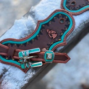 美国代购Customize ▽手作精良马术骑士装备个性化定制英式马刺带