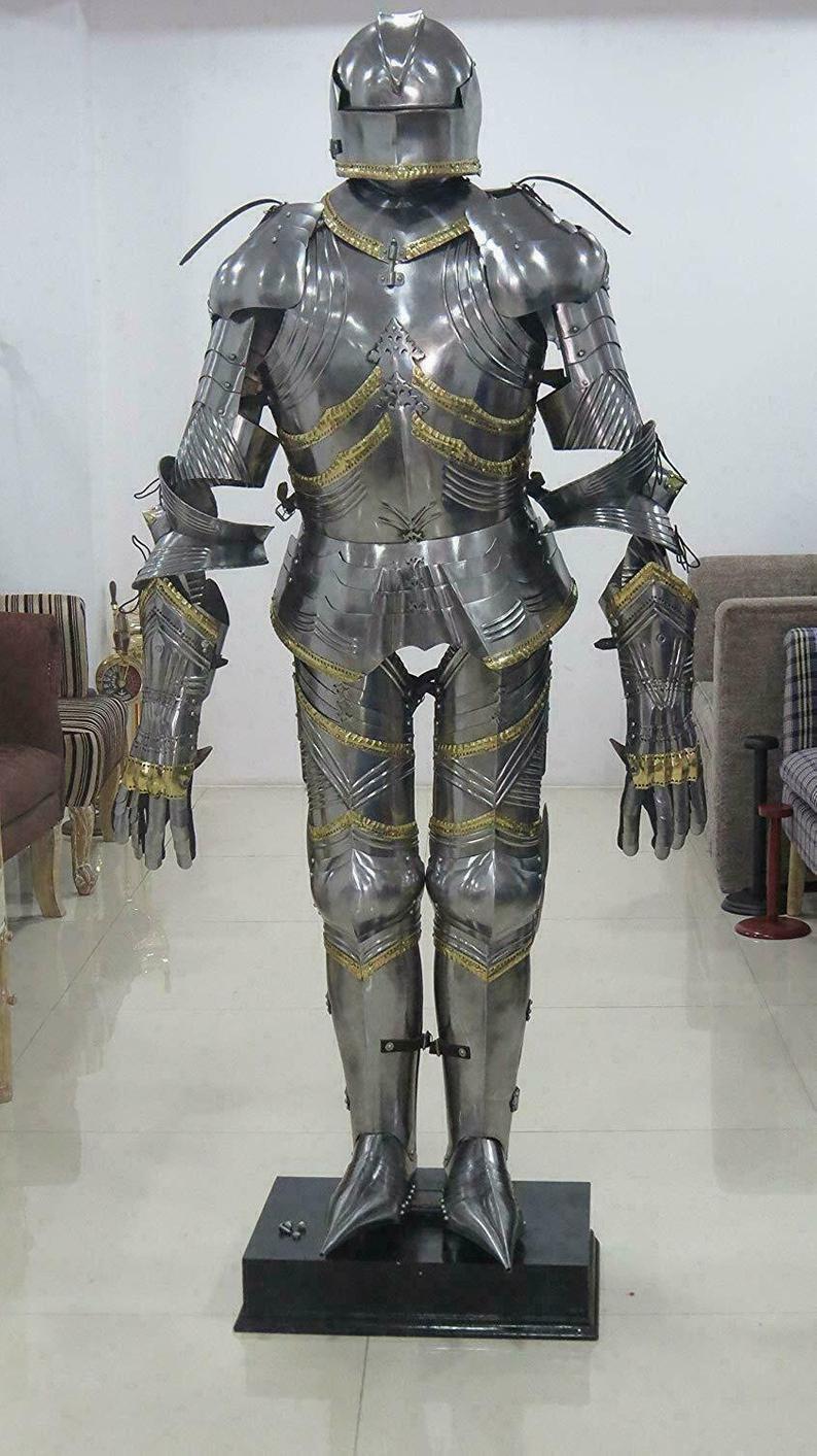 海外代购armor◇手作德国哥特式钢制盔甲摆件全身铠甲