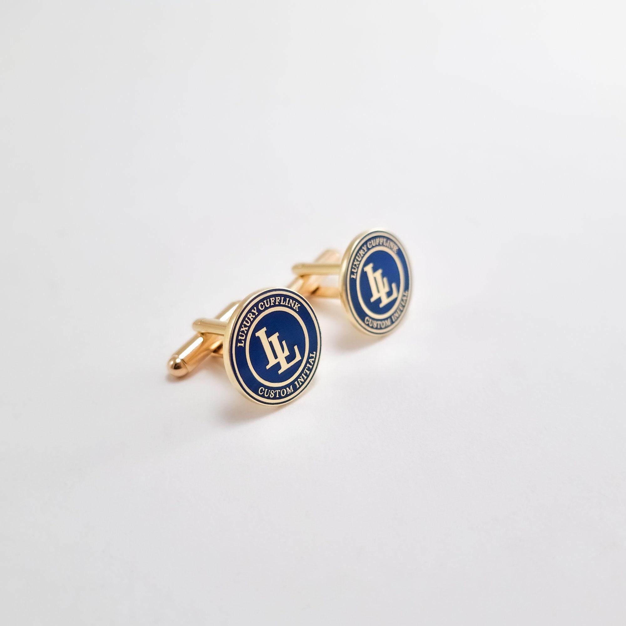 美国代购Cufflinks▽手作新郎字母缩写定制袖扣925纯银个性化袖扣