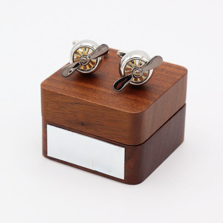 英国代购Cufflinks㊣ 手作简约精美个性化艺术飞机螺旋桨航空袖扣