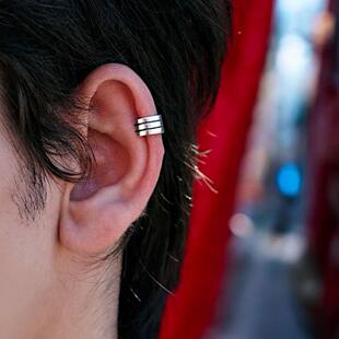 希腊代购Earclip▽手作男女通用时尚925纯银耳骨夹耳环无耳洞耳饰