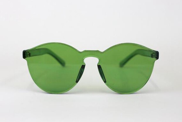 美国代购 Elegant◇手作时尚简约清新海草绿色半透明墨镜太阳眼镜