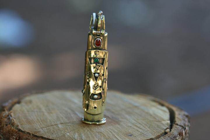 美国代购Brass◇手作复古个性化宝石镶嵌黄铜冲压生日礼物打火机