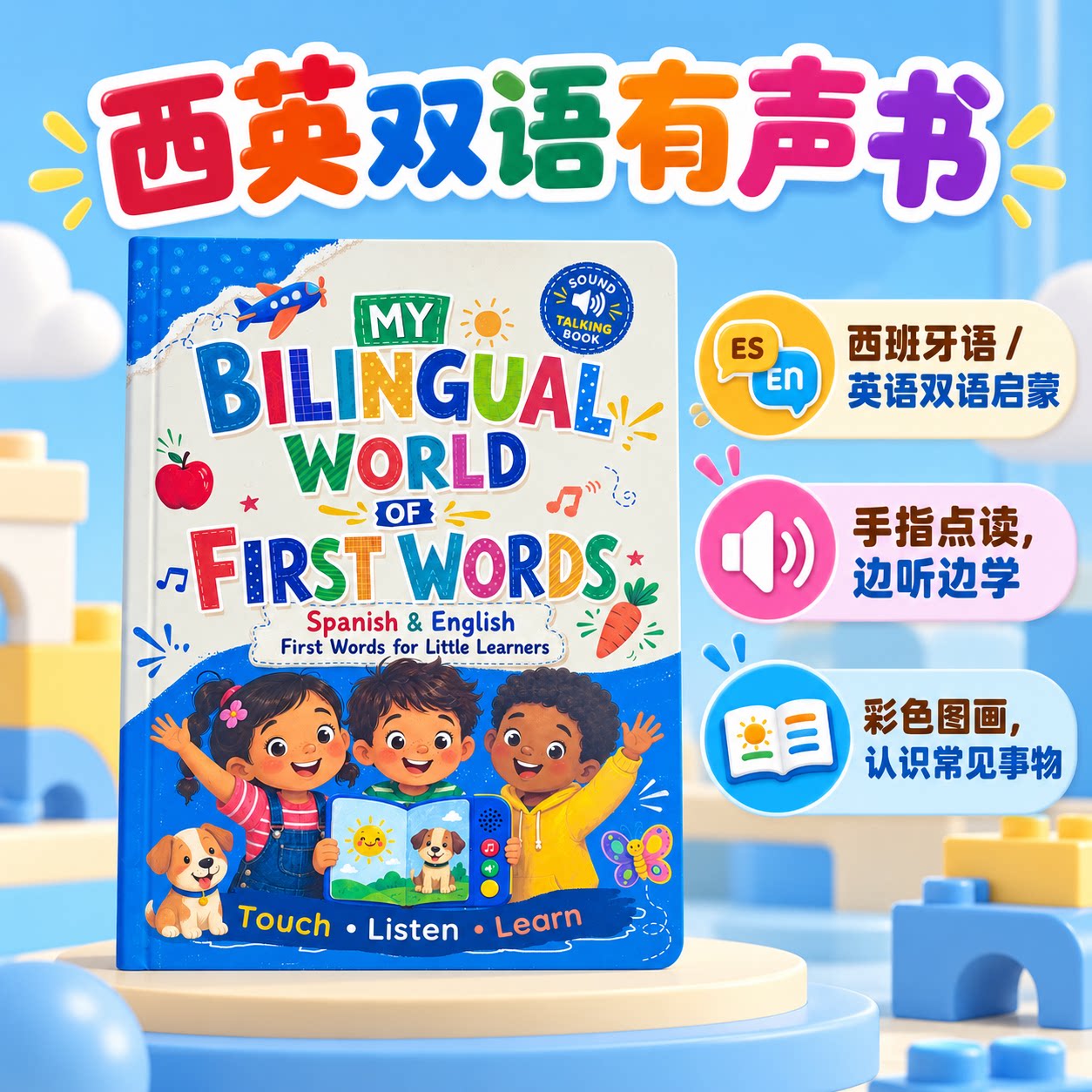 【充电款】西班牙语早教发声书