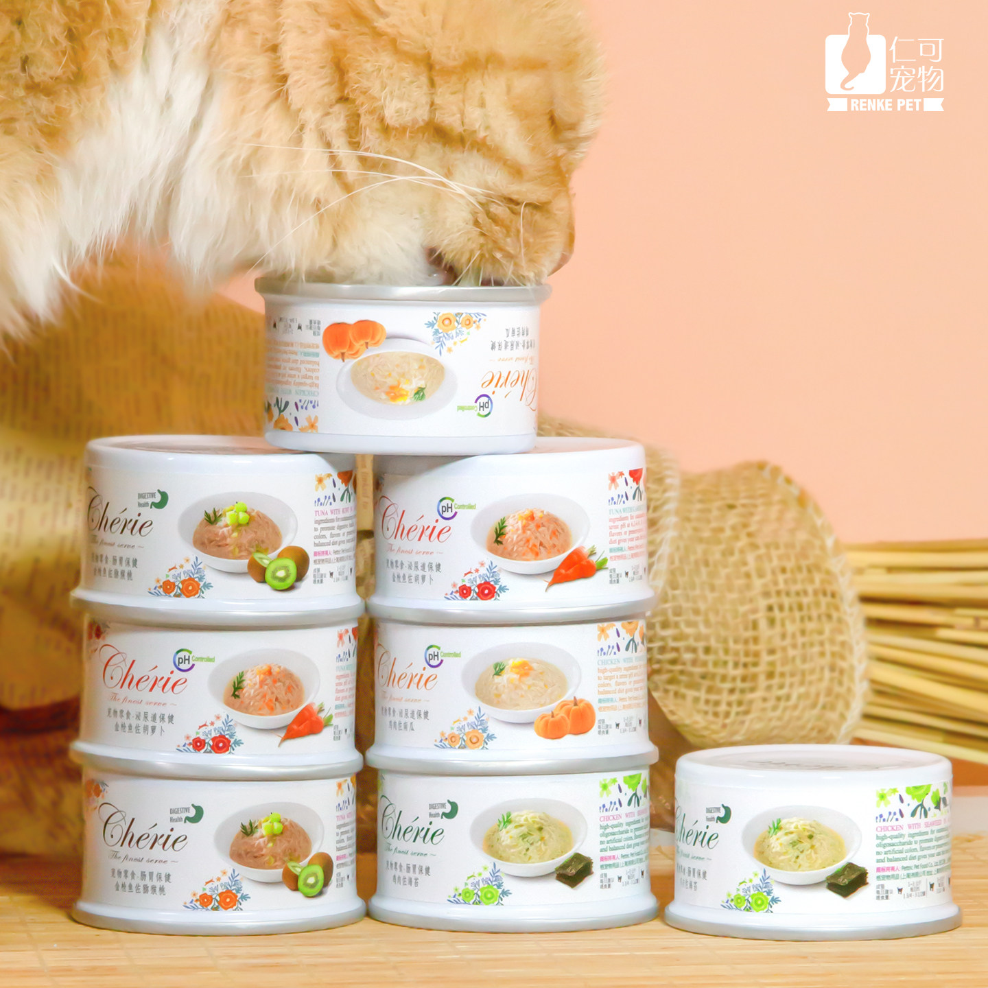 仁可宠物 进口Cherie法丽全营养猫罐头成猫主食级补水猫咪湿粮80g,宠物/宠物食品及用品,猫零食罐,淘宝优惠券,粉丝福利购,淘宝优惠卷