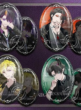 shu vox彩虹社nijisanjien联动谷子椭圆吧唧REN sonny徽章挂饰