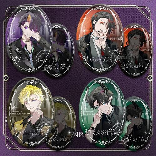 shu vox彩虹社nijisanjien联动谷子椭圆吧唧REN sonny徽章挂饰