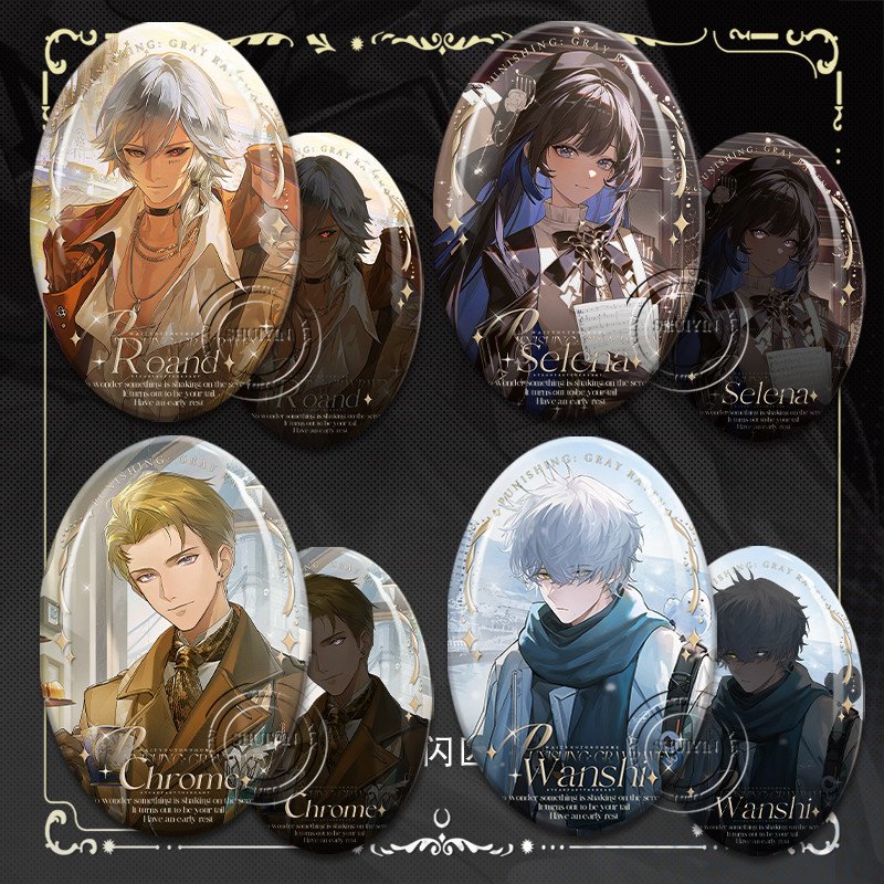 罗兰赛琳娜吧唧椭圆战双六周年万事库洛姆周边谷子徽章挂饰学生