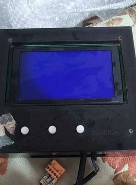 议价二手LED显示屏，蓝色背光，带3个白色按键，接口齐全。外壳完