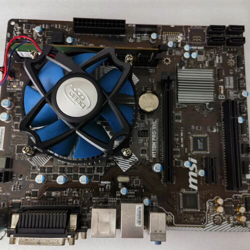 议价微星主板h110m，CPU G3900 内存4G，没有挡板