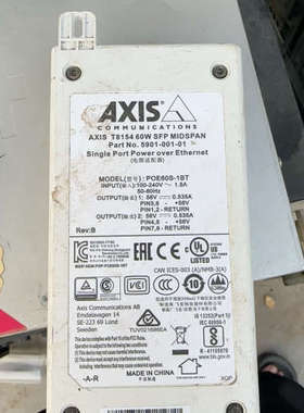 议价原装安迅士AXIS T8154 POE60S-1BT电源适配