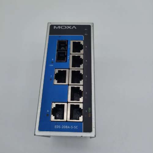议价MOXA  EDS-208A-S-SC摩莎工业交换机 一手拆