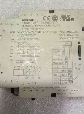 议价PMRON   K8AB-VW3  24VAC/DC