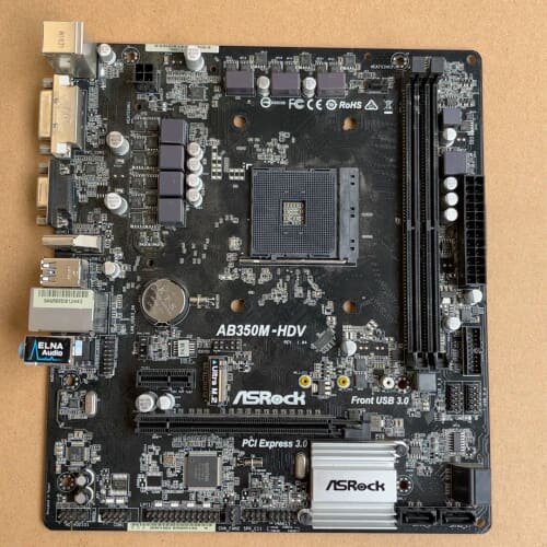 议价华擎AB350M-HDV主板 AM4主板 原装拆机的 没有挡