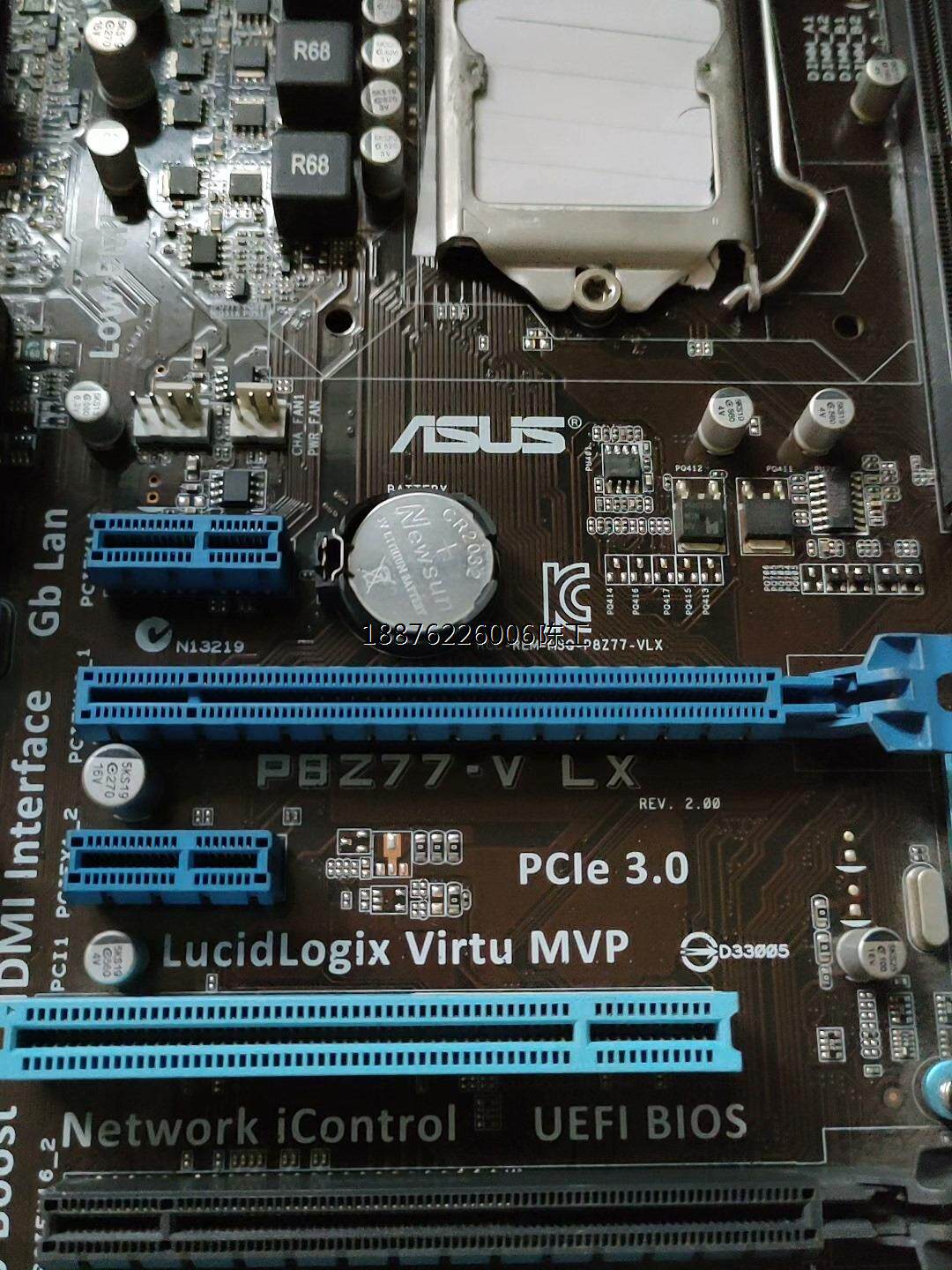 华硕p8z77-v lx主板.1155针3代平台.四个内存插