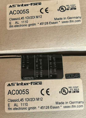 议价全新原装德国AC005S IFM易福门SR0150正品I