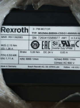 议价全新力士乐电机MS2N04-B0BNN-CSSG1-NNNN