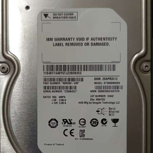 议价原装拆机 IBM V7000 FRU 85Y6187 3TB