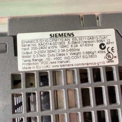 议价拆机二手变频器6SL3211-0AB13-7UA1