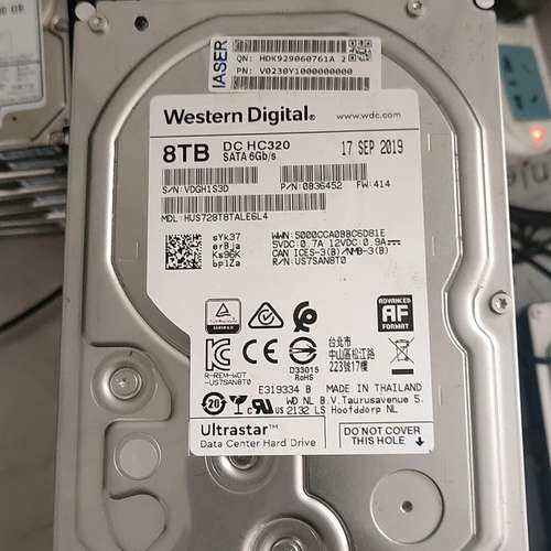 议价西数8T hc320×7片，已测试无道无警告健康度百分百，