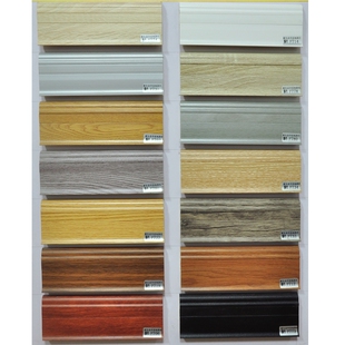 购买地板复合客户专拍 仿实木spc地板防水白色PVC踢角线踢脚线