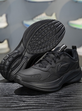 李宁运动鞋男士2025秋冬新款加绒保暖轻便减震休闲慢跑鞋ARSV109