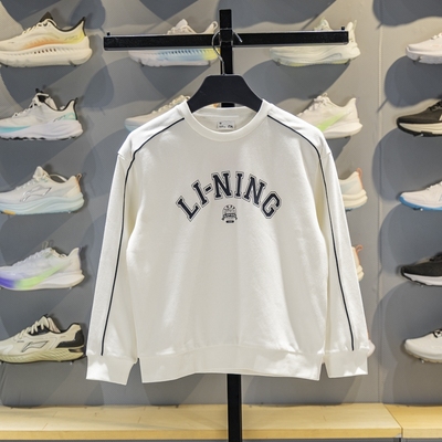 李宁儿童圆领宽松舒适套头卫衣