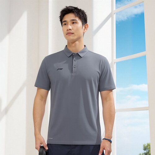 李宁短袖POLO衫男子2026春季新款团购系列速干凉爽翻领T恤APLW241