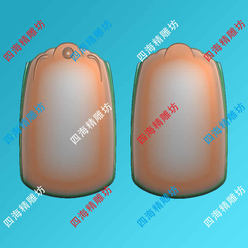 精雕图jdp灰度图bmp浮雕图玉雕图随形仿古牌头双面无事牌平安牌5
