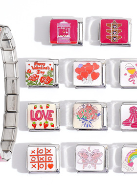 新款意大利弹力模块不锈钢保色白色系列男女百搭手链配饰链跨境