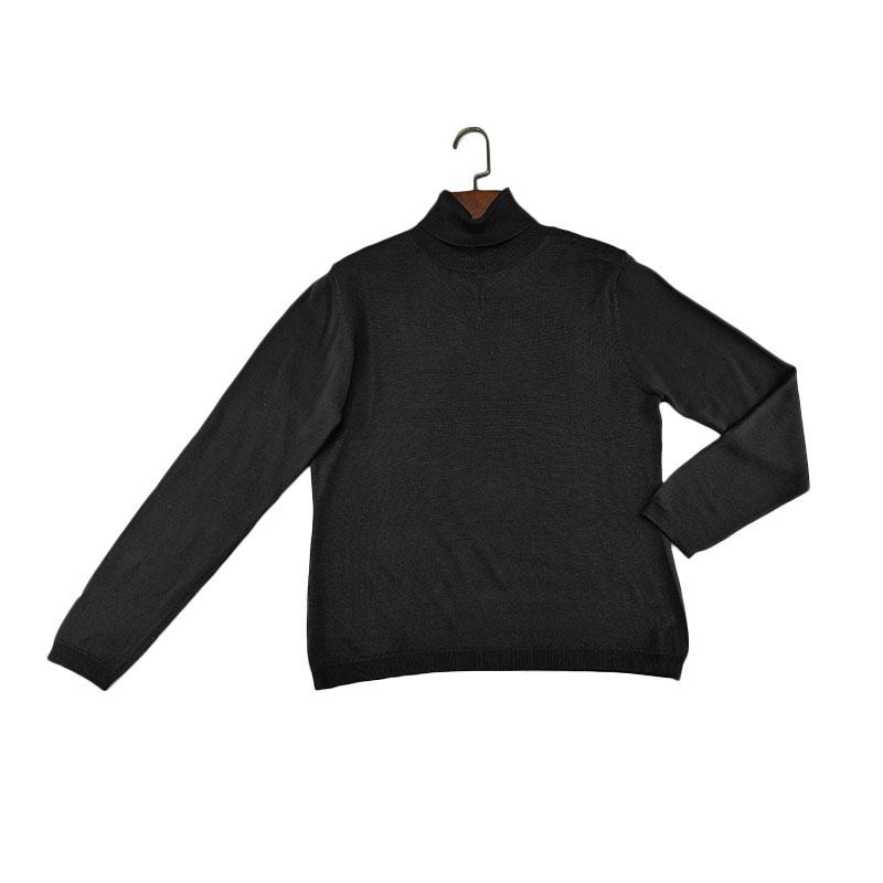 外贸原单高领纯色针织打底衫