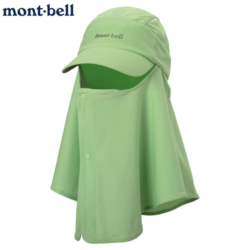 montbell防晒遮阳帽护脖鸭舌帽