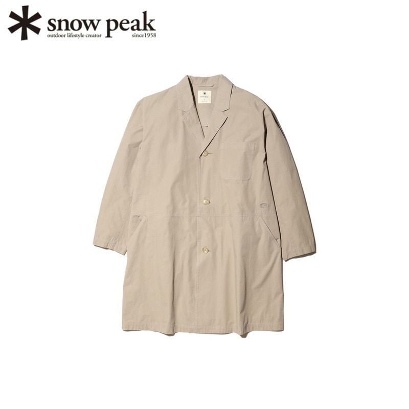 日本代购Snow Peak雪峰2024新款风衣男女露营休闲轻薄长款外套