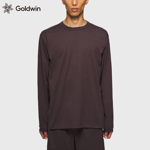 日本代购Goldwin特价长袖T恤男Repose有机棉光电子舒适休闲上衣