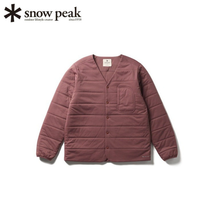 日本snowpeak雪峰V领保暖夹克衫
