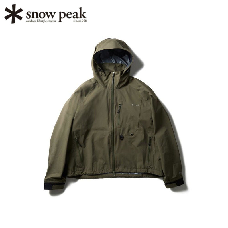 日本代购Snow Peak雪峰25新款雨衣飞钓系列GTX防水透气冲锋衣外套