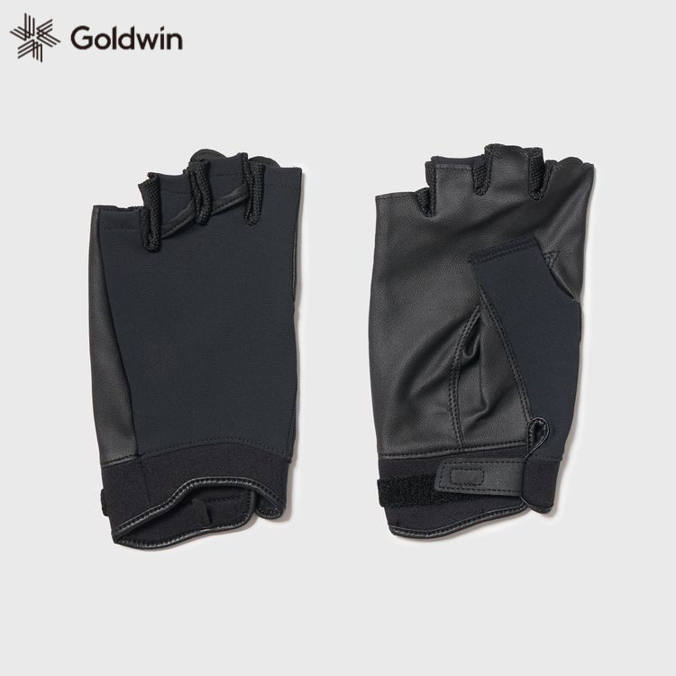日本Goldwin露指手套男女运动