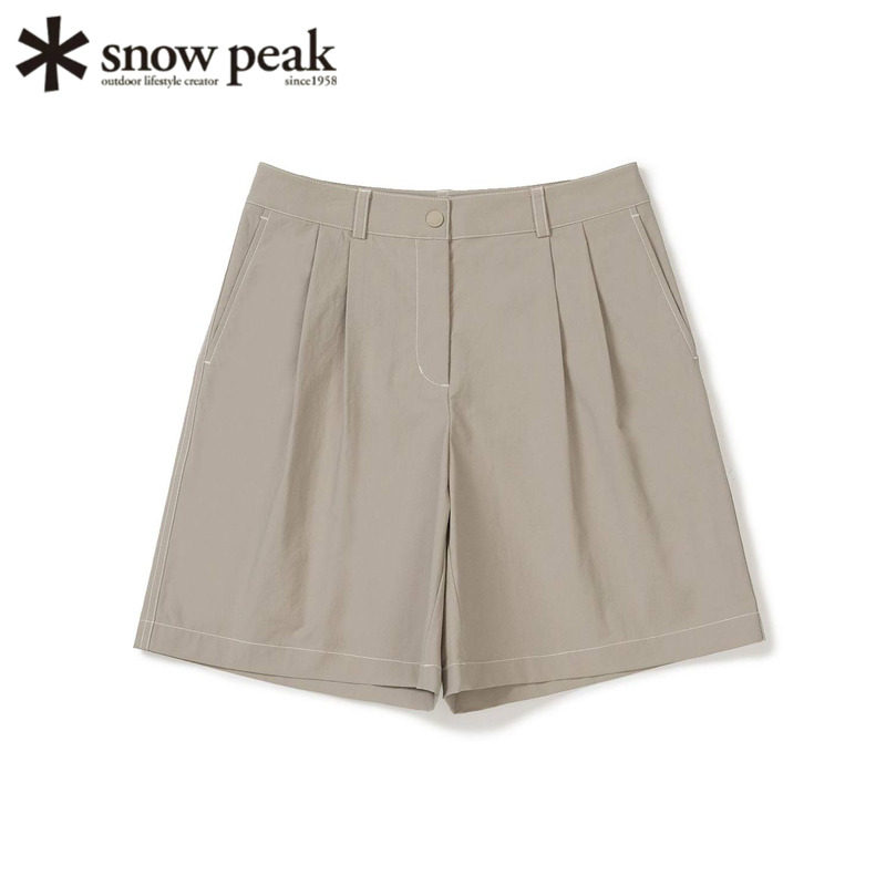 日本snowpeak雪峰女士短裤宽松夏