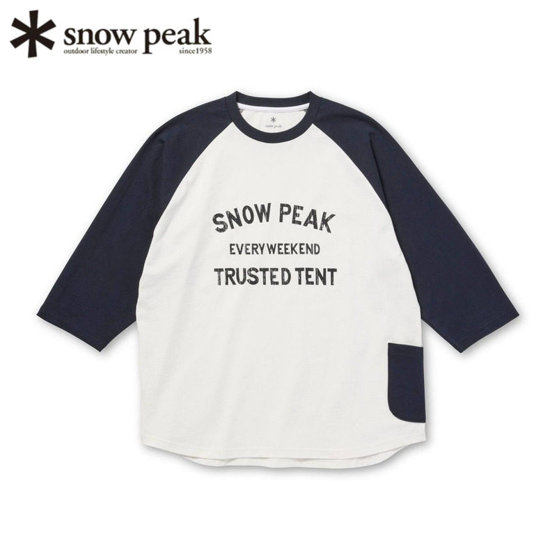 日本snowpeak雪峰七分袖T恤衫