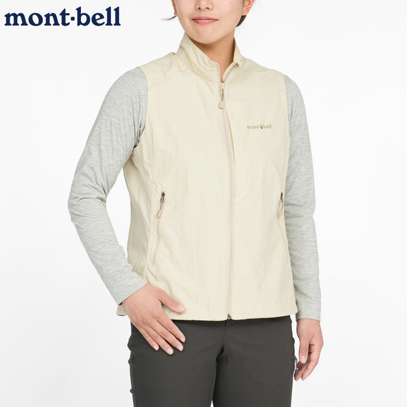 montbell轻薄户外徒步马甲背心女