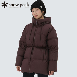 日本代购snowpeak雪峰女士中长款羽绒服轻量保暖防水透气户外2025